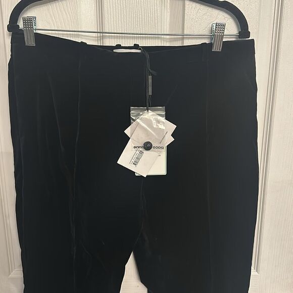 Paco Rabanne Black Straight Leg Velvet Tailored Trouser Pants Size 10 New - Picture 6 of 9